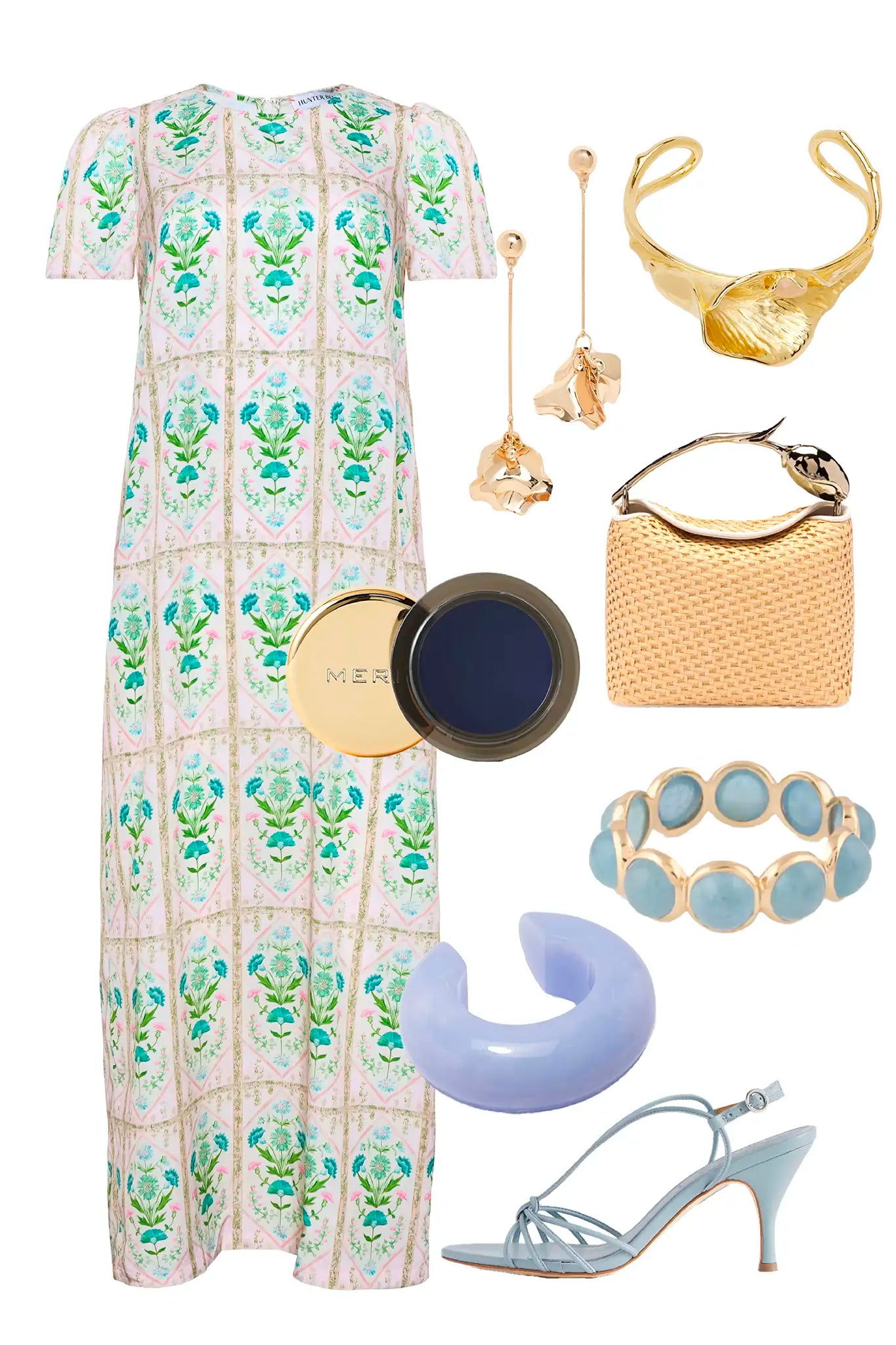 The Valerie Dress in Pink Trellis styled.